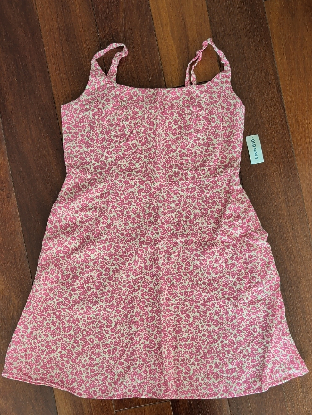 [NWT] Pink Floral Spaghetti-Strap Mini Dress